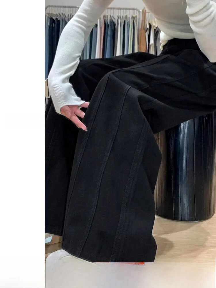 High Waist Wide Leg Jeans Women's Casual Workwear Sle Straight Cut Winter New Arrival plus Size Denim Pants Fem Premium
High Waist Wide Leg Jeans Women's Casual Workwear Sle Straight Cut Winter New Arrival plus Size Denim Pants Fem Premium