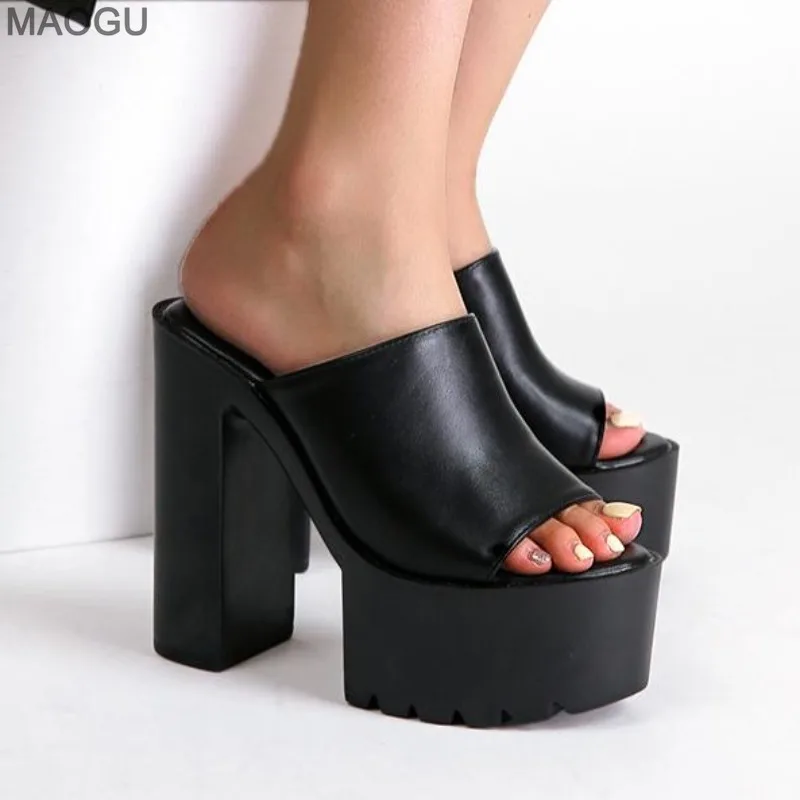 Женские уличные шлепанцы на очень высоком каблуке 14 см, сандалии без шнуровки с открытым носком, черный, белый цвет, размер 35–42 Zapatos De Mujer 
Женские уличные шлепанцы на очень высоком каблуке 14 см, сандалии без шнуровки с открытым носком, черный, белый цвет, размер 35–42 Zapatos De Mujer