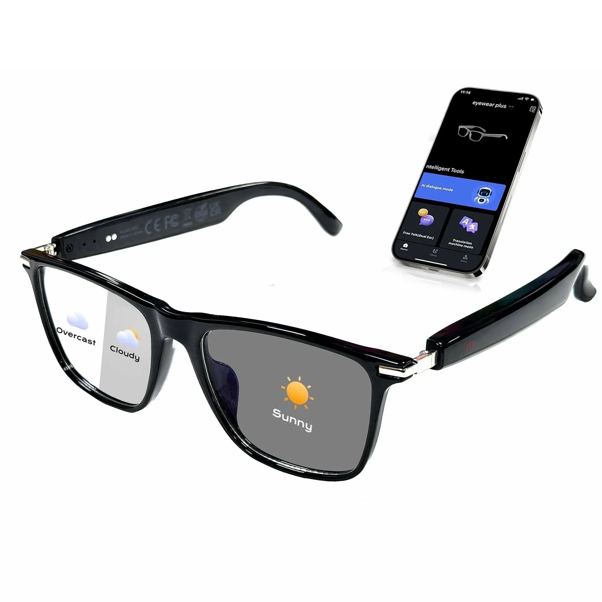 Smart Bluetooth Glasses Long Battery Lightweight Comfort Sunglasses Clear Calls Dual-Mic Enc Smartglasses for Men Outdoor Sports
Smart Bluetooth Glasses Long Battery Lightweight Comfort Sunglasses Clear Calls Dual-Mic Enc Smartglasses for Men Outdoor Sports