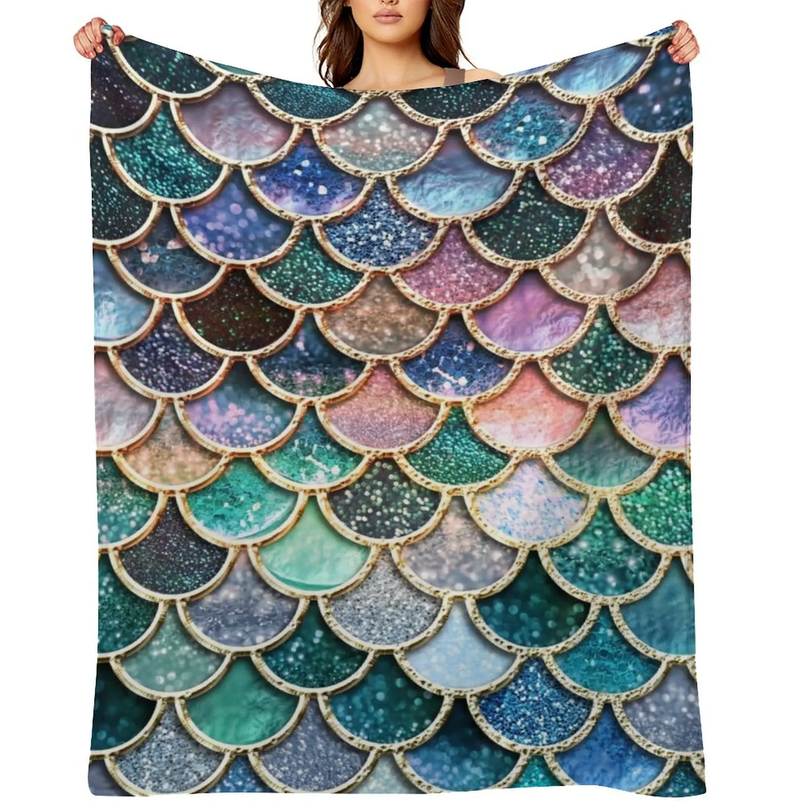 Teal, Silver and Pink Sparkle Faux Glitter Mermaid Scales Throw Blanket Summer Beddings Soft Big Beach Soft Blankets
Teal, Silver and Pink Sparkle Faux Glitter Mermaid Scales Throw Blanket Summer Beddings Soft Big Beach Soft Blankets