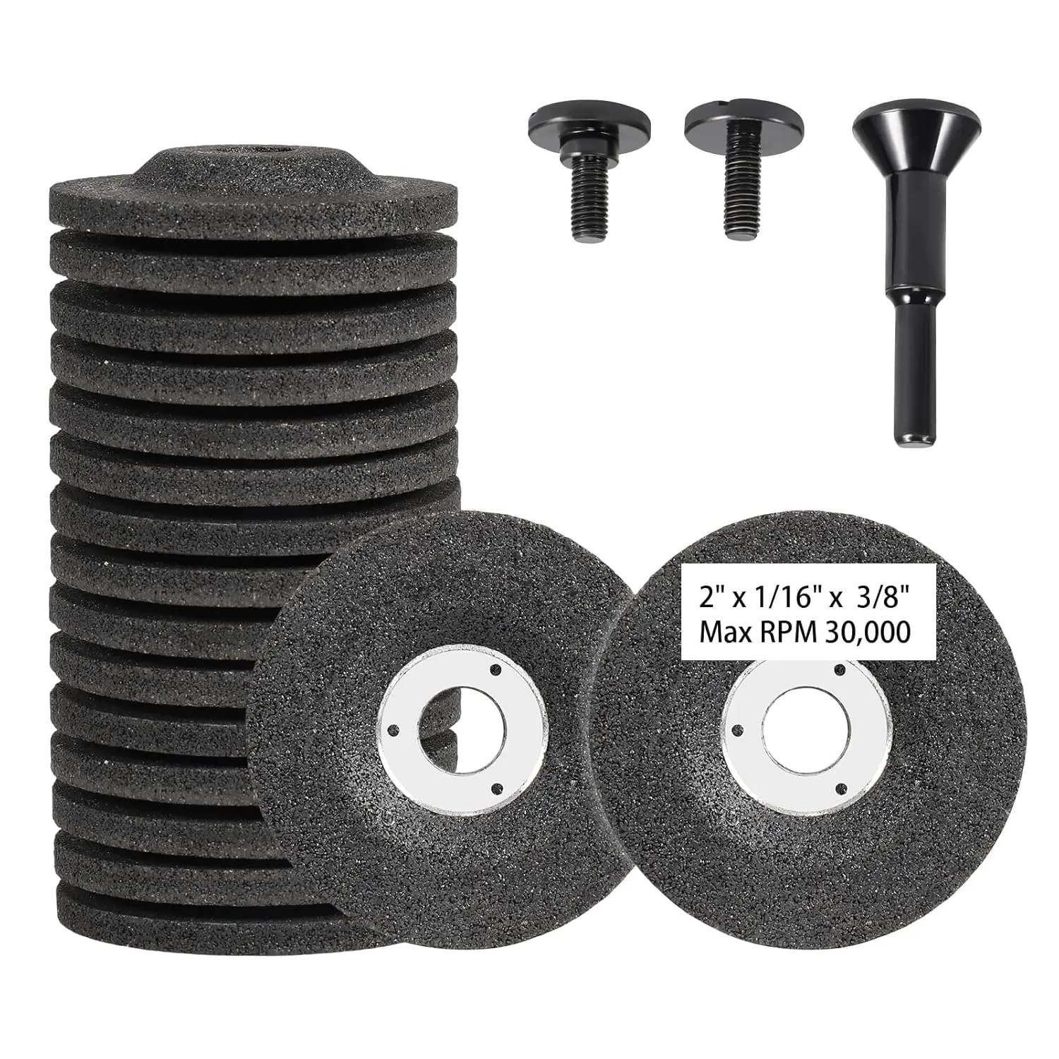 15 Pcs 2" Die Grinder Grinding Wheels with Mandrels, Aluminum Oxide, 1/4" Shank, for Metal & Stainless Steel
15 Pcs 2" Die Grinder Grinding Wheels with Mandrels, Aluminum Oxide, 1/4" Shank, for Metal & Stainless Steel