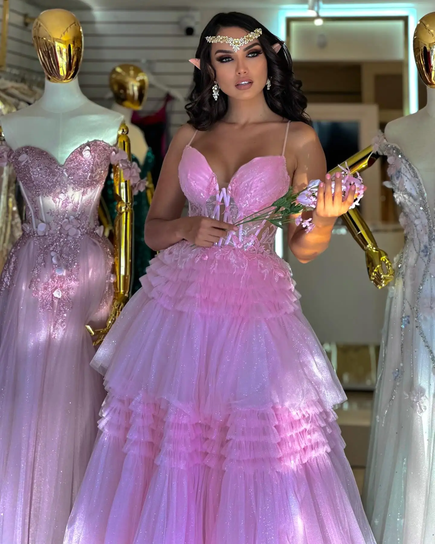 Customized Delicate Organza Spaghetti Straps Sequined Appliques Evening Dresses Sexy Prom Dress Custom Size Celebrity
Customized Delicate Organza Spaghetti Straps Sequined Appliques Evening Dresses Sexy Prom Dress Custom Size Celebrity