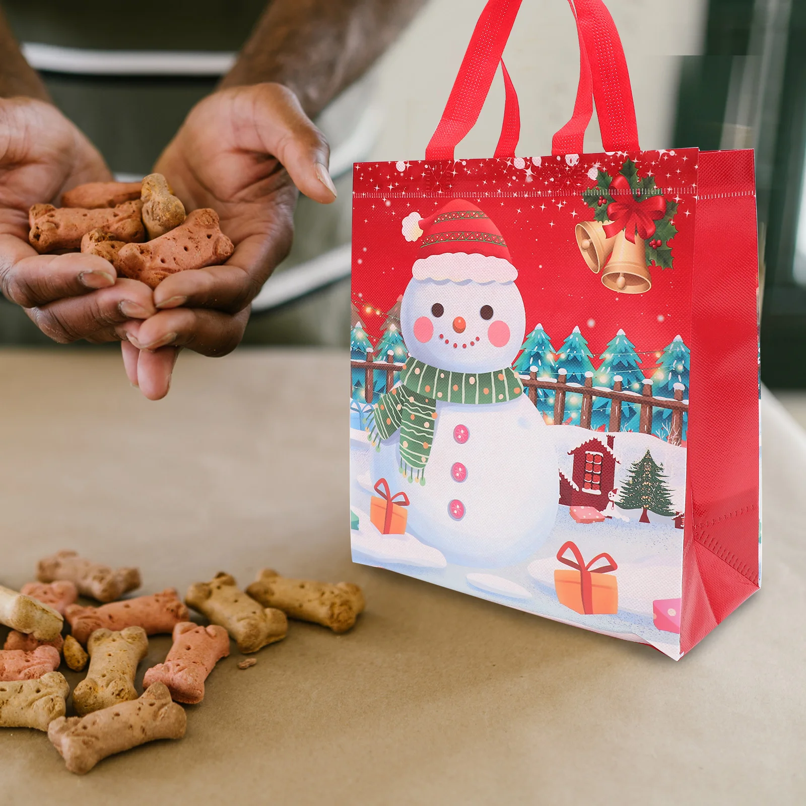 8Pcs Christmas Party Bags Non-Woven Reusable Tote Handbag Functional Gift Bag with Self-Contained Pocket for Shopping and Travel
8Pcs Christmas Party Bags Non-Woven Reusable Tote Handbag Functional Gift Bag with Self-Contained Pocket for Shopping and Travel