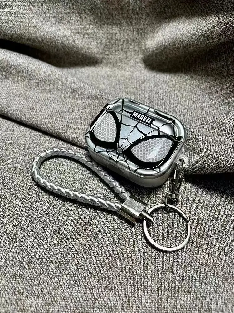Silver Spiderman Plating Shockproof TPU Earphone Cover For Airpods Pro 2 Case/Airpods 1/2/3/4 Case With Lanyard Keychain Funda
Silver Spiderman Plating Shockproof TPU Earphone Cover For Airpods Pro 2 Case/Airpods 1/2/3/4 Case With Lanyard Keychain Funda