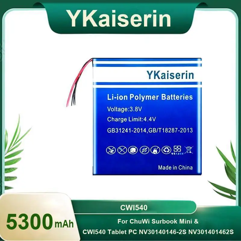Сменный аккумулятор для ноутбука Chuwi Surbook Mini и CWI540, планшетный ПК NV30140146-2S NV301401462S 5300 мАч
Сменный аккумулятор для ноутбука Chuwi Surbook Mini и CWI540, планшетный ПК NV30140146-2S NV301401462S 5300 мАч