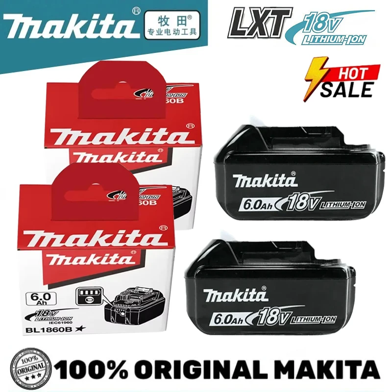 Genuine 6AH makita BL1860 18V Battery Power Tools Li-ion Replacement LXT BL1850 BL1840 for 18 V Screwdriver with BMS TPCELL 18V
Genuine 6AH makita BL1860 18V Battery Power Tools Li-ion Replacement LXT BL1850 BL1840 for 18 V Screwdriver with BMS TPCELL 18V