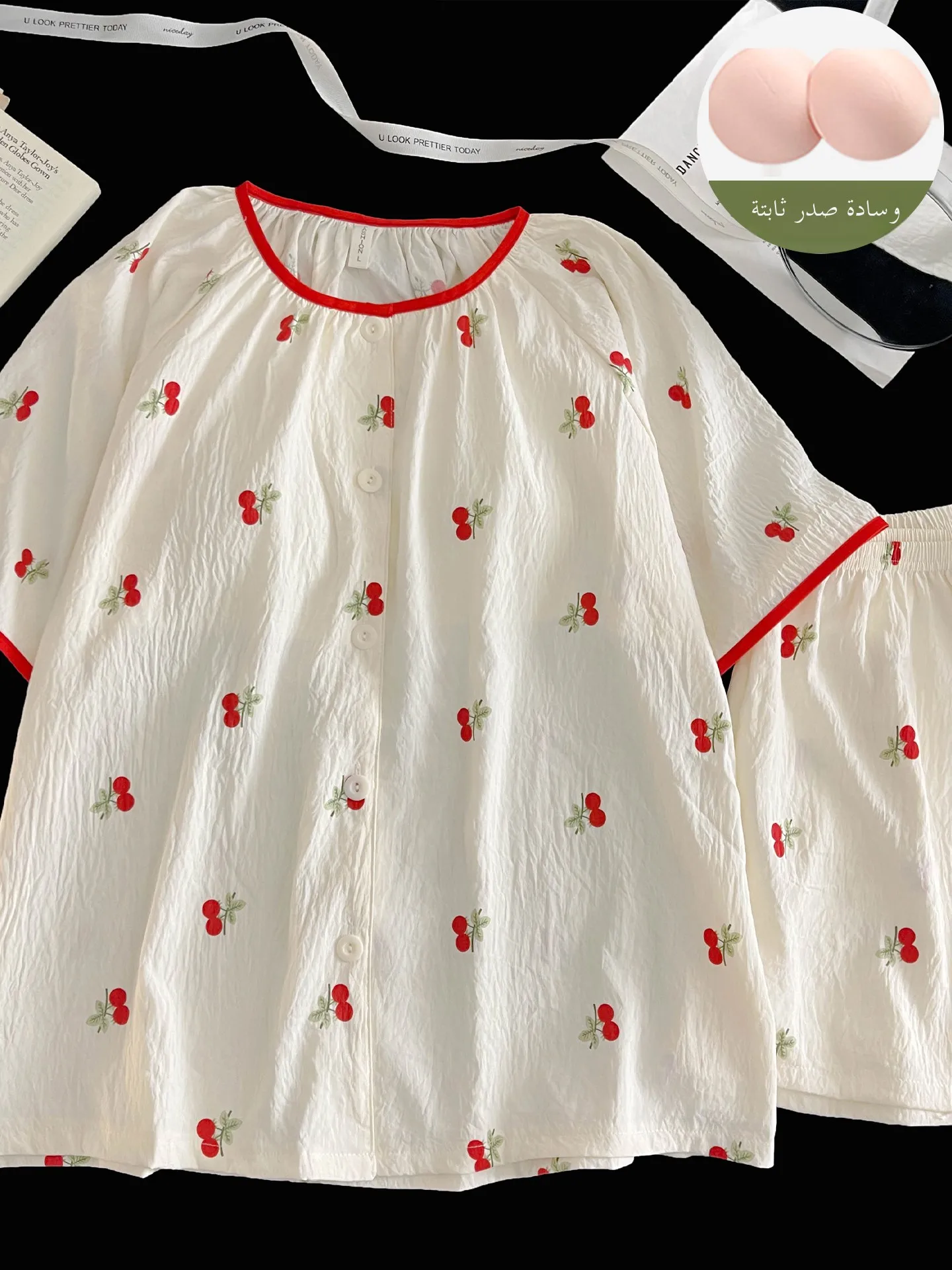 Женский комплект домашней одежды Cloud Cotton Spwear ort Sve с накладкой на грудь Sweet Cute Sle, летняя тонкая ткань, круглая Ne
Женский комплект домашней одежды Cloud Cotton Spwear ort Sve с накладкой на грудь Sweet Cute Sle, летняя тонкая ткань, круглая Ne