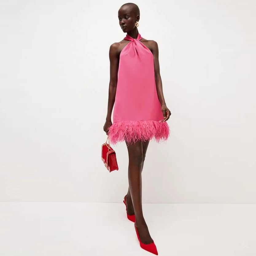 Formal Elegant Women Dress Sleeveless Feathers Short A-Line Girl Casual Cocktail Evening Party Dresses Custom Made Free Shipping
Formal Elegant Women Dress Sleeveless Feathers Short A-Line Girl Casual Cocktail Evening Party Dresses Custom Made Free Shipping