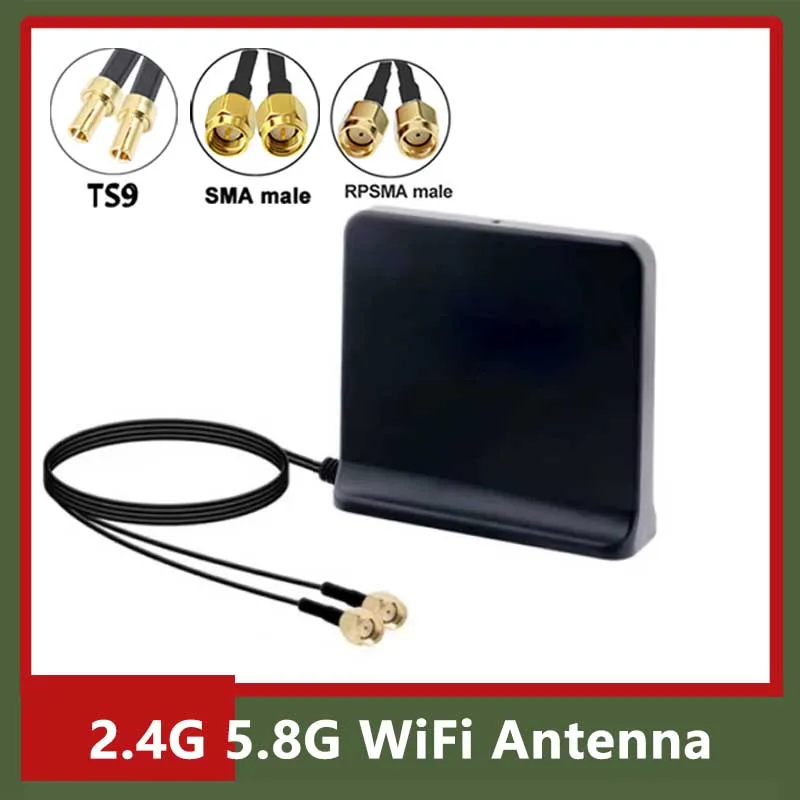 2*2pcs Dual-Cable TS9 SMA RPSMA 2.4G 5.8G WiFi Router AC Dual Band Antenna Universal Aerial Amplifier WLAN Router Singal Booster
2*2pcs Dual-Cable TS9 SMA RPSMA 2.4G 5.8G WiFi Router AC Dual Band Antenna Universal Aerial Amplifier WLAN Router Singal Booster