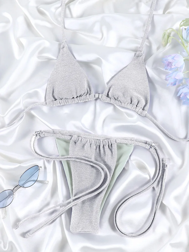 Однотонный комплект бикини, Блестящие купальники, Женский Блестящий купальник, бандажные бикини, микро стринги, бикини, Бразильская пляжная одежда
Однотонный комплект бикини, Блестящие купальники, Женский Блестящий купальник, бандажные бикини, микро стринги, бикини, Бразильская пляжная одежда