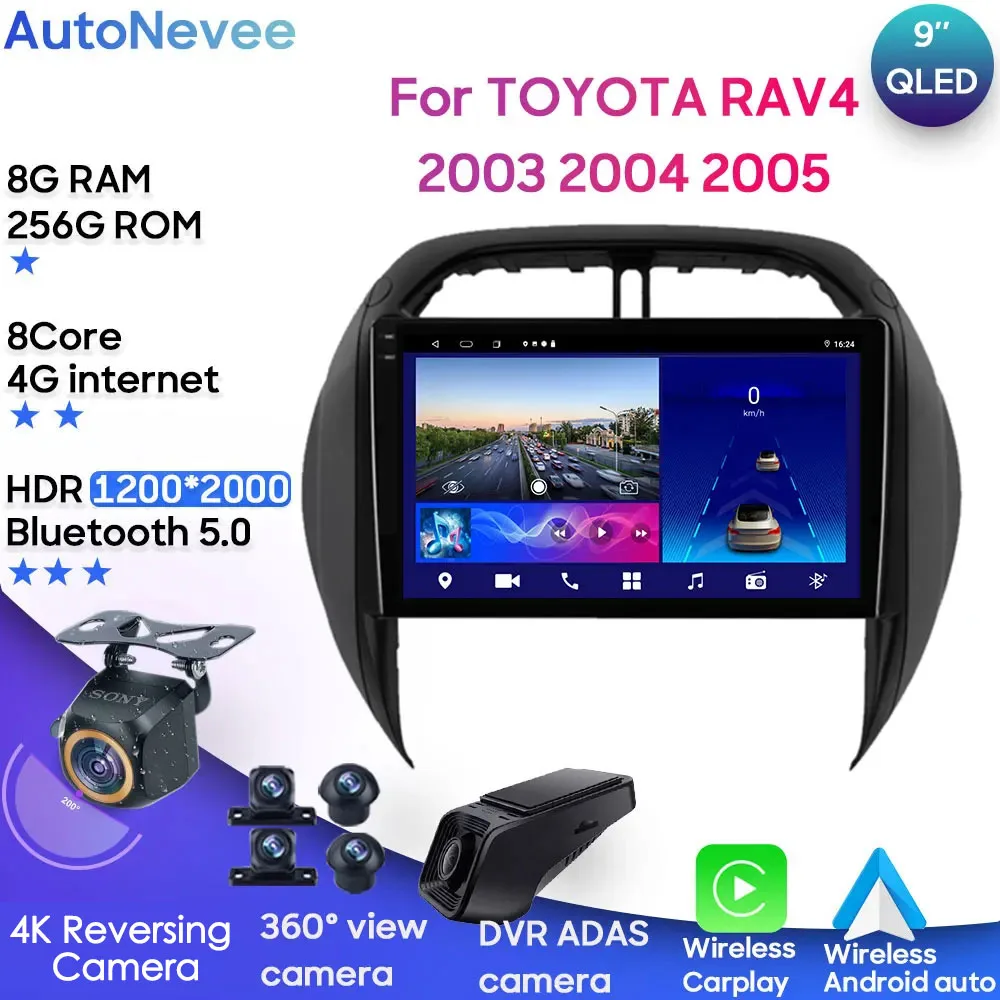 Автомагнитола 2DIN для TOYOTA RAV4 2003 2004 2005 Android 13, мультимедийный радиоплеер с GPS BT Carplay Android, автоэкран
Автомагнитола 2DIN для TOYOTA RAV4 2003 2004 2005 Android 13, мультимедийный радиоплеер с GPS BT Carplay Android, автоэкран