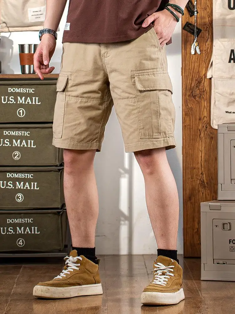 Американские рабочие шорты из чистого хлопка, мужские летние новые повседневные брюки цвета хаки, с множеством карманов, длиной до колена
Американские рабочие шорты из чистого хлопка, мужские летние новые повседневные брюки цвета хаки, с множеством карманов, длиной до колена