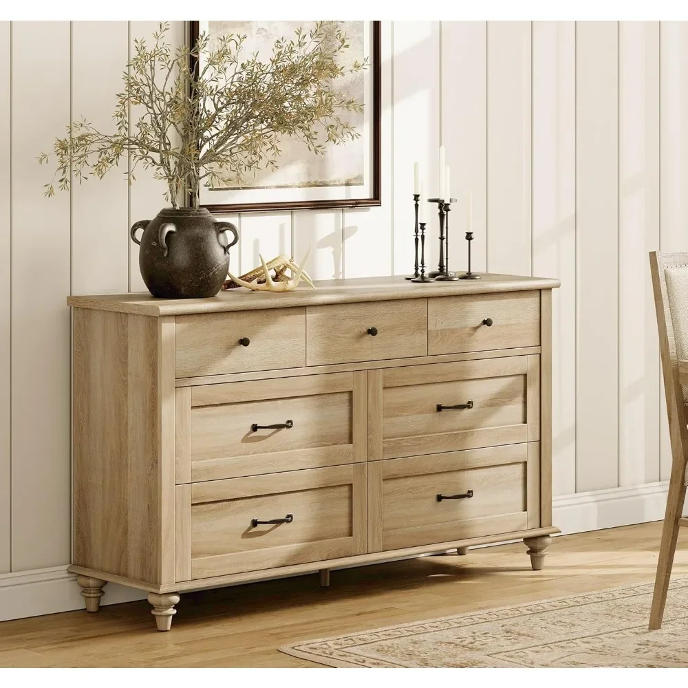 7 Drawers Dresser for Bedroom, Wide Chest of Drawers Kids Dresser with Solid Wood Legs, Rustic Storage Dressers Organizer
7 Drawers Dresser for Bedroom, Wide Chest of Drawers Kids Dresser with Solid Wood Legs, Rustic Storage Dressers Organizer
