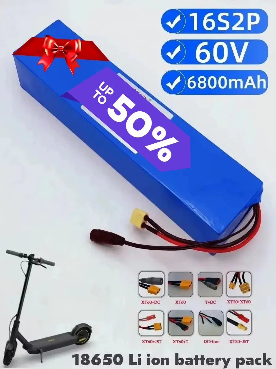 60V 16S2P 6.8Ah built-in BMS lithium battery 18650 67.2V electric commuting tools
60V 16S2P 6.8Ah built-in BMS lithium battery 18650 67.2V electric commuting tools