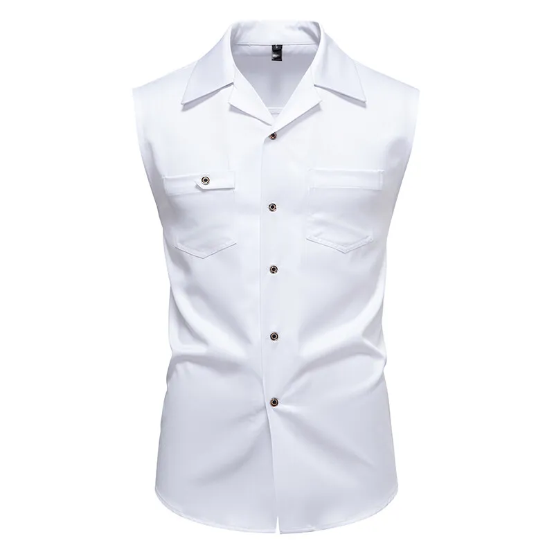 Mens Vest Tops 2025 Summer Men Buckle Vestes Fashion Casual Sleeveless Shirt Single Breasted Loose Vestes For Man
Mens Vest Tops 2025 Summer Men Buckle Vestes Fashion Casual Sleeveless Shirt Single Breasted Loose Vestes For Man