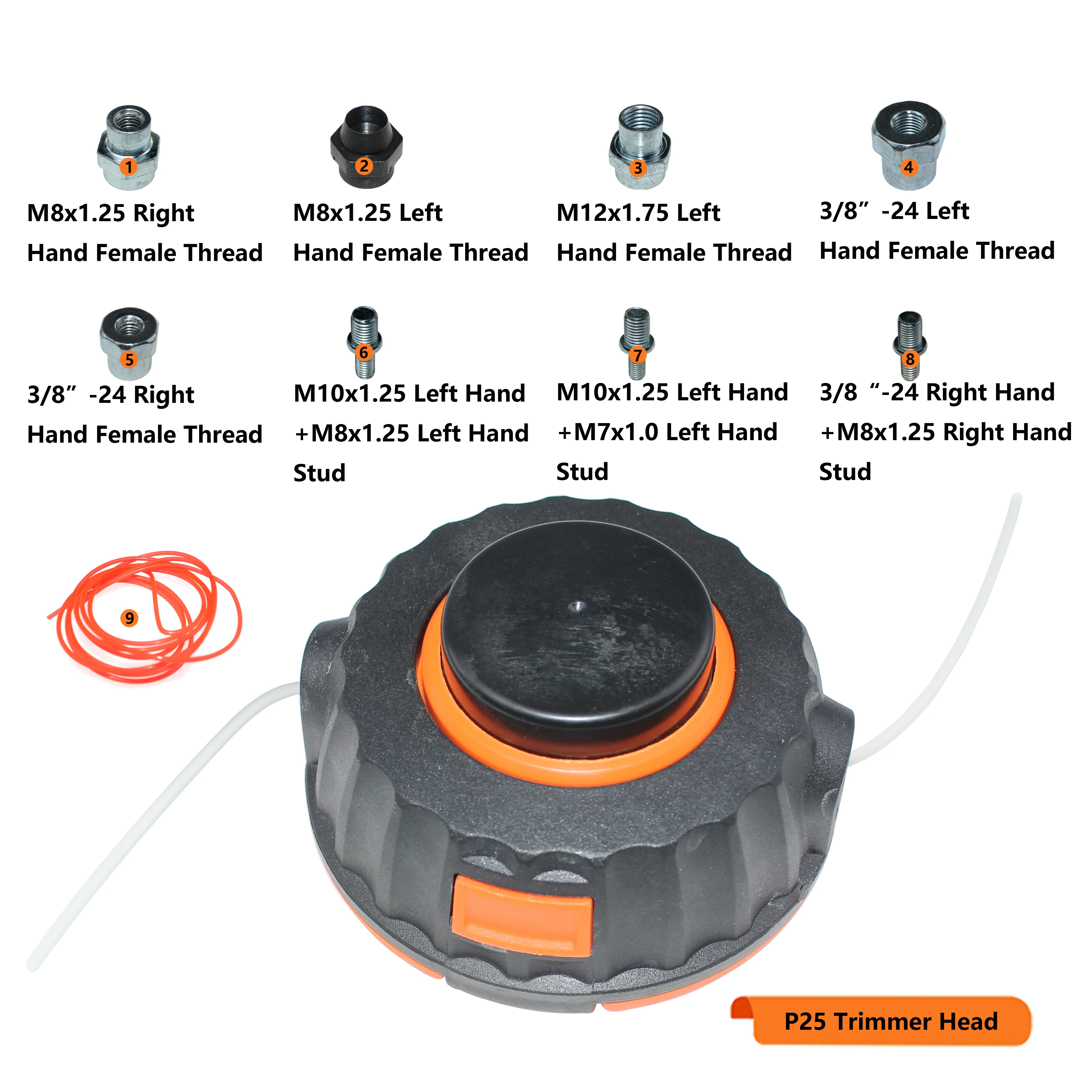 P25 Trimmer Head For Weed Eater 1900 2620 4000C BC2400 BC24W BC2500LE BC30B BC30W BC3100 BC3150 Featherlite SST25 GTI52 GTI19
P25 Trimmer Head For Weed Eater 1900 2620 4000C BC2400 BC24W BC2500LE BC30B BC30W BC3100 BC3150 Featherlite SST25 GTI52 GTI19
