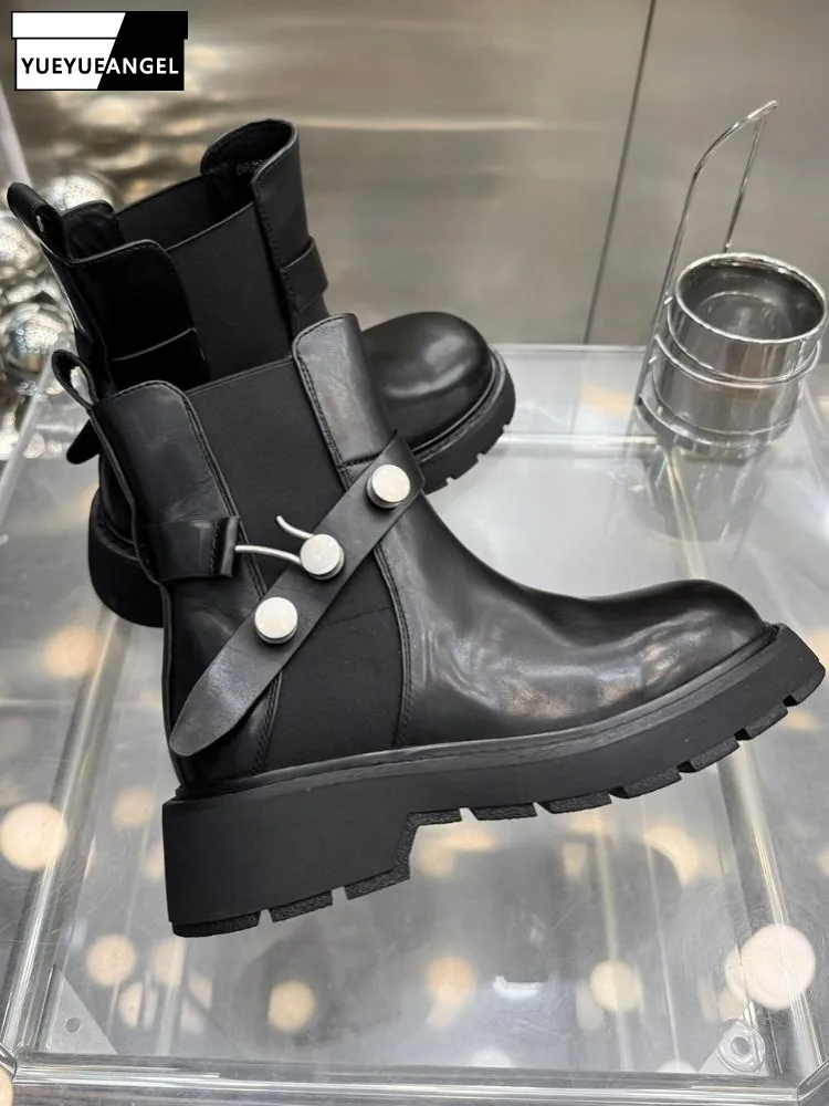Leisure Style Round Toe Platform Cowhide Zipper Ankle Boots Solid Color Genuine Leather Ladies Rivet Comfortable Footwear
Leisure Style Round Toe Platform Cowhide Zipper Ankle Boots Solid Color Genuine Leather Ladies Rivet Comfortable Footwear