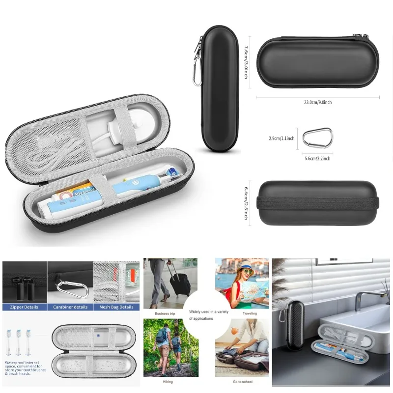 Портативный жесткий дорожный чехол для Braun Oral-B/Fairywill Sonic Philips Sonicare, аксессуары для электрических зубных щеток, коробка для хранения
Портативный жесткий дорожный чехол для Braun Oral-B/Fairywill Sonic Philips Sonicare, аксессуары для электрических зубных щеток, коробка для хранения