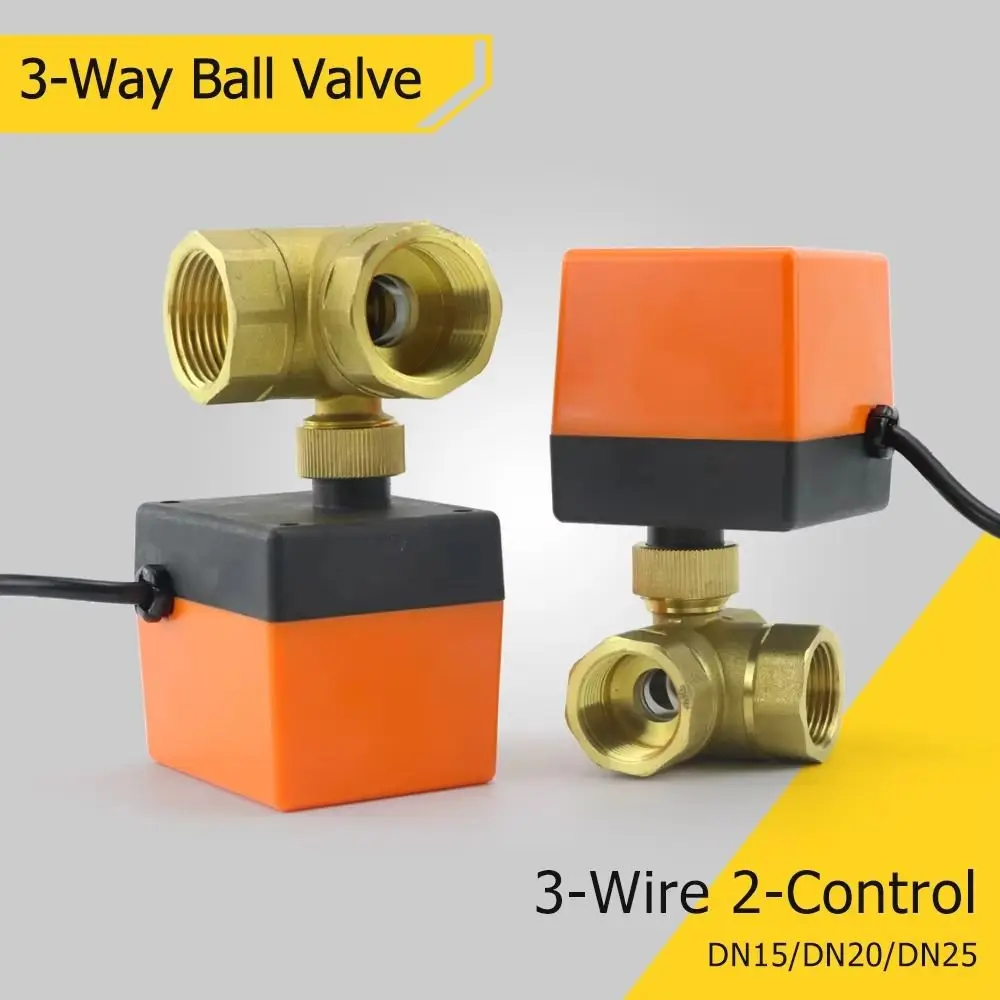 1Pcs 2-Way Electric Ball Valve Three-Wire Two-control 220V AC 12V DC Solenoid Valve 1/2" 3/4" 1" DN15/DN20/DN25
1Pcs 2-Way Electric Ball Valve Three-Wire Two-control 220V AC 12V DC Solenoid Valve 1/2" 3/4" 1" DN15/DN20/DN25