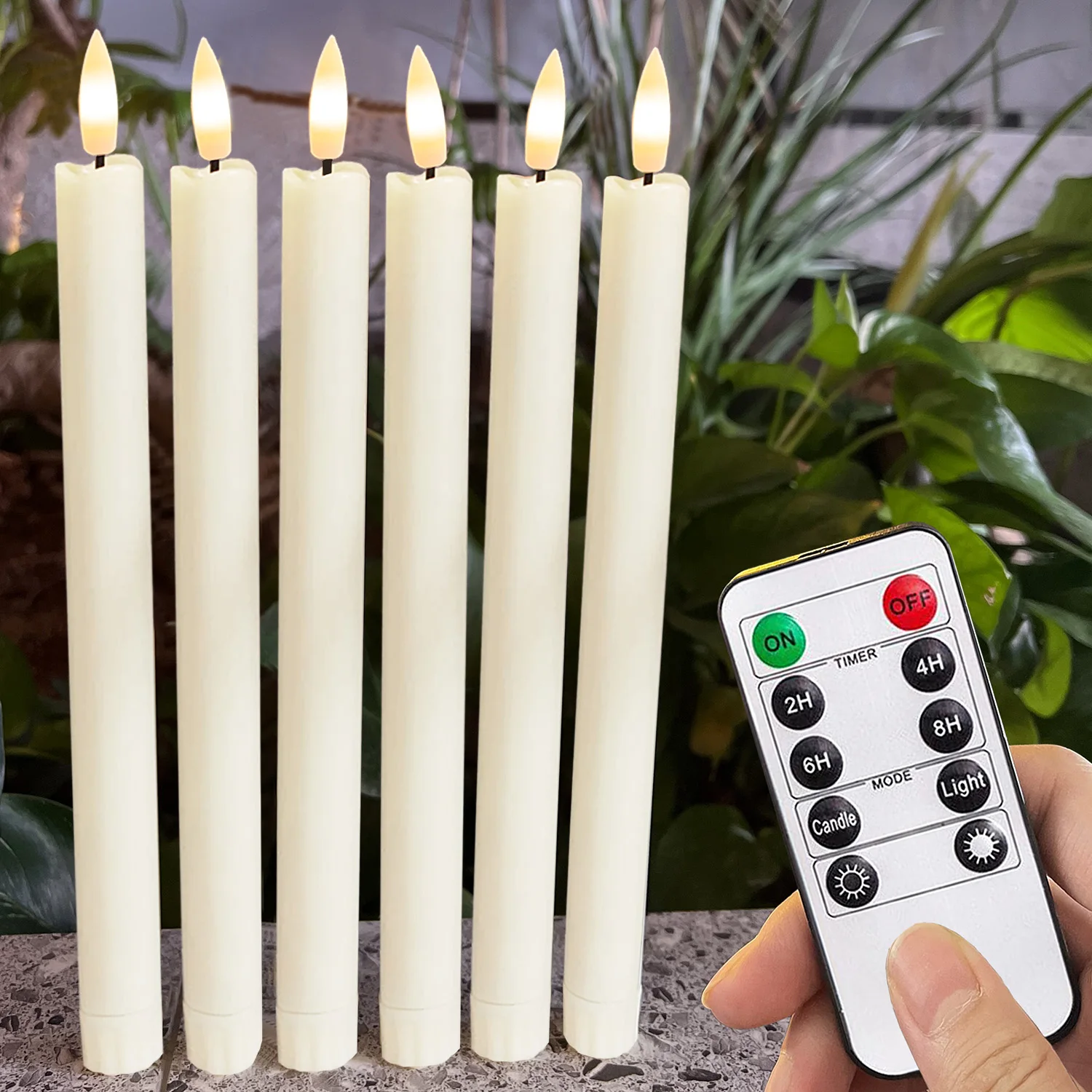 6 LED Glossy White Flameless Conical Candles With Warm Lights & Remote Control Halloween Christmas Wedding Candle Decorations
6 LED Glossy White Flameless Conical Candles With Warm Lights & Remote Control Halloween Christmas Wedding Candle Decorations
