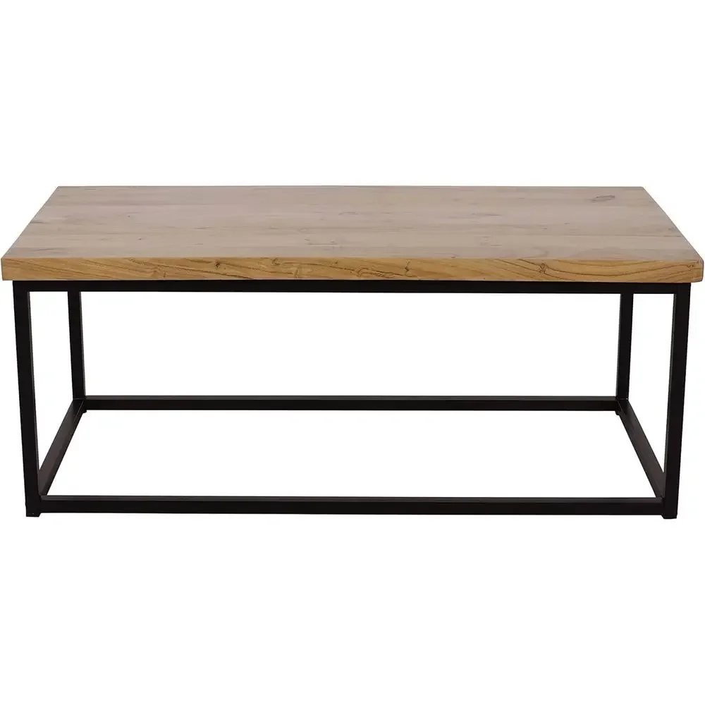 Solid Wood Modern Coffee Table, Natural & Black Finish
Solid Wood Modern Coffee Table, Natural & Black Finish