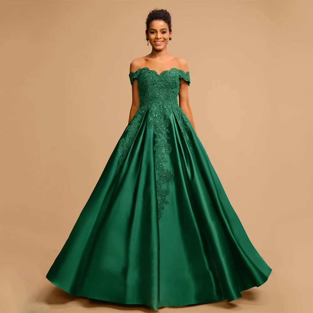 Arya Elegant Green Evening Dress Satin for Floor-Length Off the Shoulder Prom Dress Embroidery Vestidos De Fiesta Customized
Arya Elegant Green Evening Dress Satin for Floor-Length Off the Shoulder Prom Dress Embroidery Vestidos De Fiesta Customized