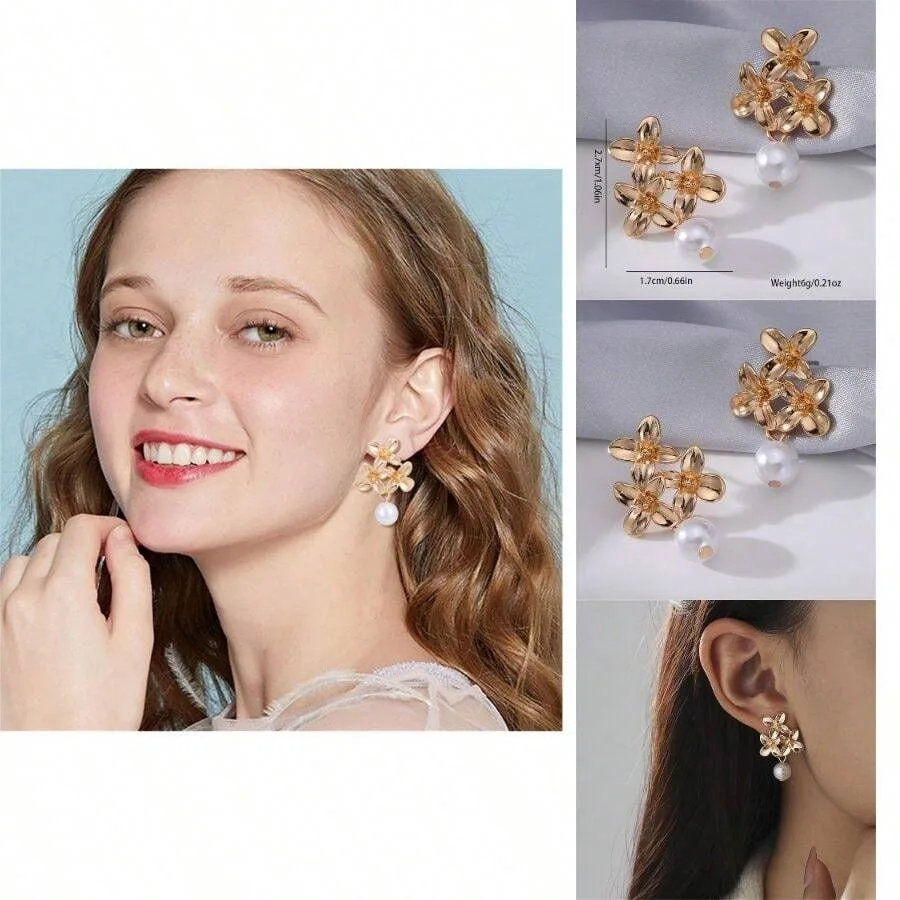 Bohemian Flower Earrings For Women Vintage Baroque Pearls 14K Gold Plated Camellia Flower Floral Dangle Drop Statement Earrings
Bohemian Flower Earrings For Women Vintage Baroque Pearls 14K Gold Plated Camellia Flower Floral Dangle Drop Statement Earrings
