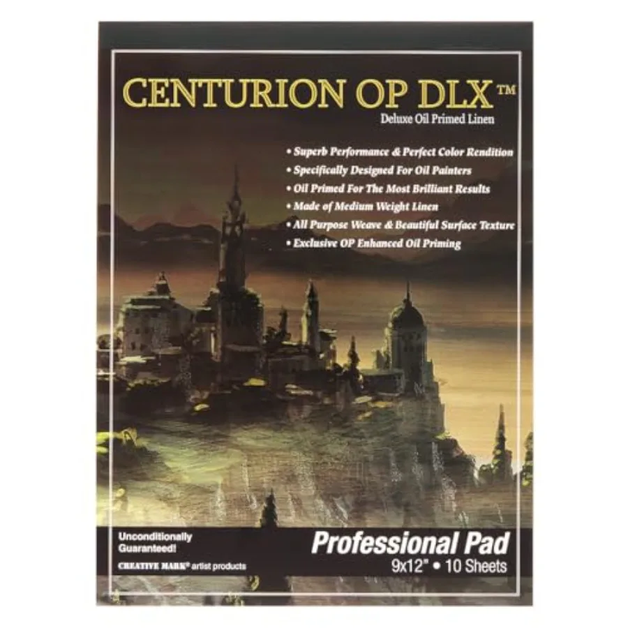 Deluxe Oil Primed Linen Pad 0 Sheets Per Pad oz. No Bleed Pages, Lightweight, Easy to Travel Canvas Pad for Plein Air Painting
Deluxe Oil Primed Linen Pad 0 Sheets Per Pad oz. No Bleed Pages, Lightweight, Easy to Travel Canvas Pad for Plein Air Painting