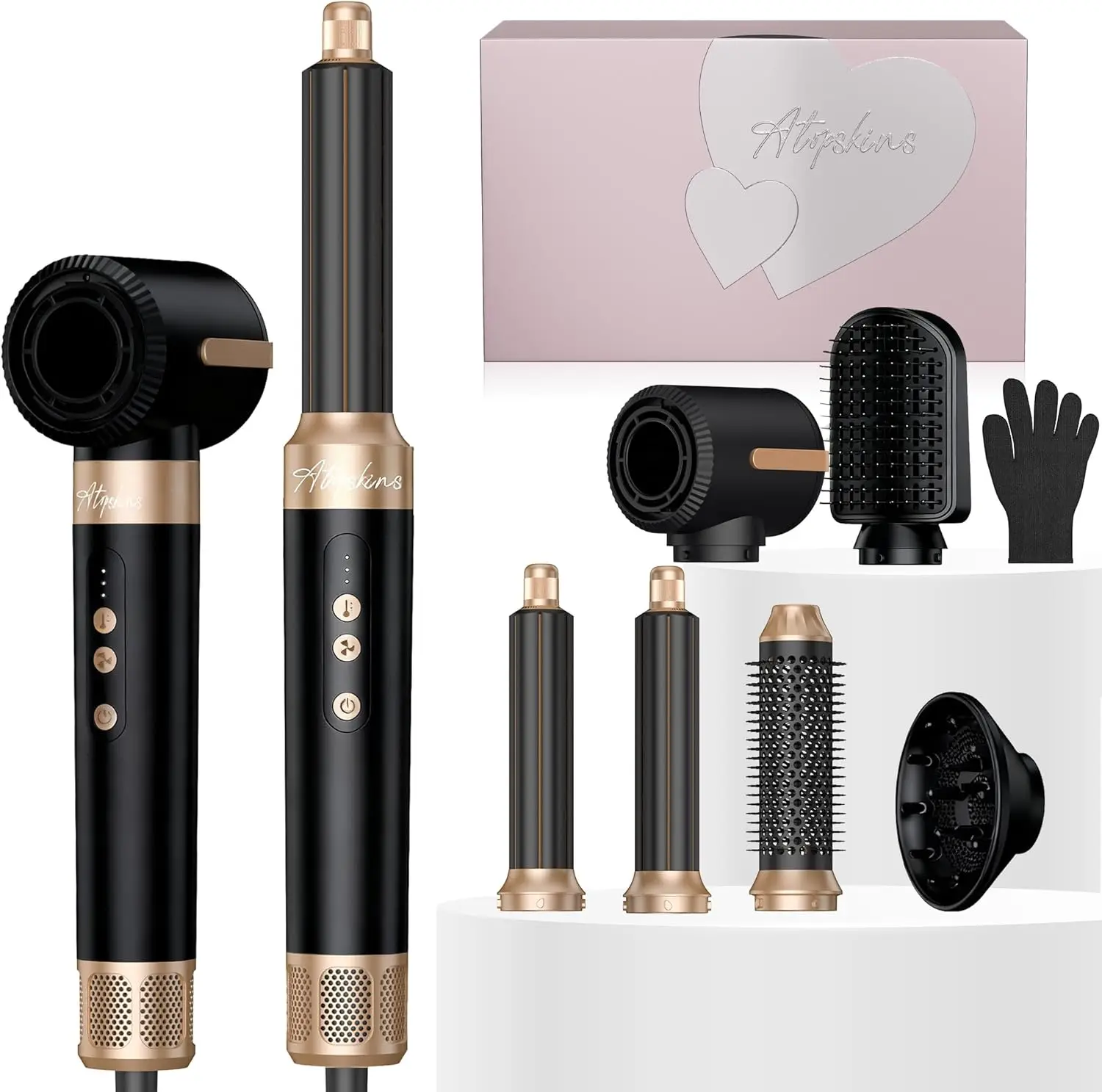 7-in-1 Hair Dryer Brush Set with 110,000 RPM & Negative Ion for Styling, Curling, Straightening
7-in-1 Hair Dryer Brush Set with 110,000 RPM & Negative Ion for Styling, Curling, Straightening