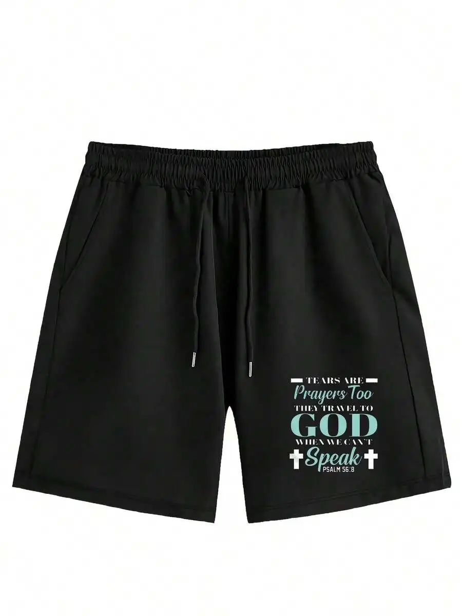 Mens Religious Shorts With Psalm Verse Design Casual Daily Wear
Mens Religious Shorts With Psalm Verse Design Casual Daily Wear