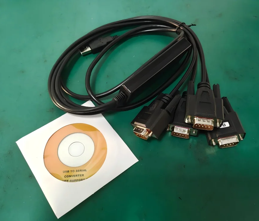 USB to 4 Port RS232 Serial Adapter Cable, DB9 Male COM Converter for PC Laptop, Windows Linux Mac
USB to 4 Port RS232 Serial Adapter Cable, DB9 Male COM Converter for PC Laptop, Windows Linux Mac