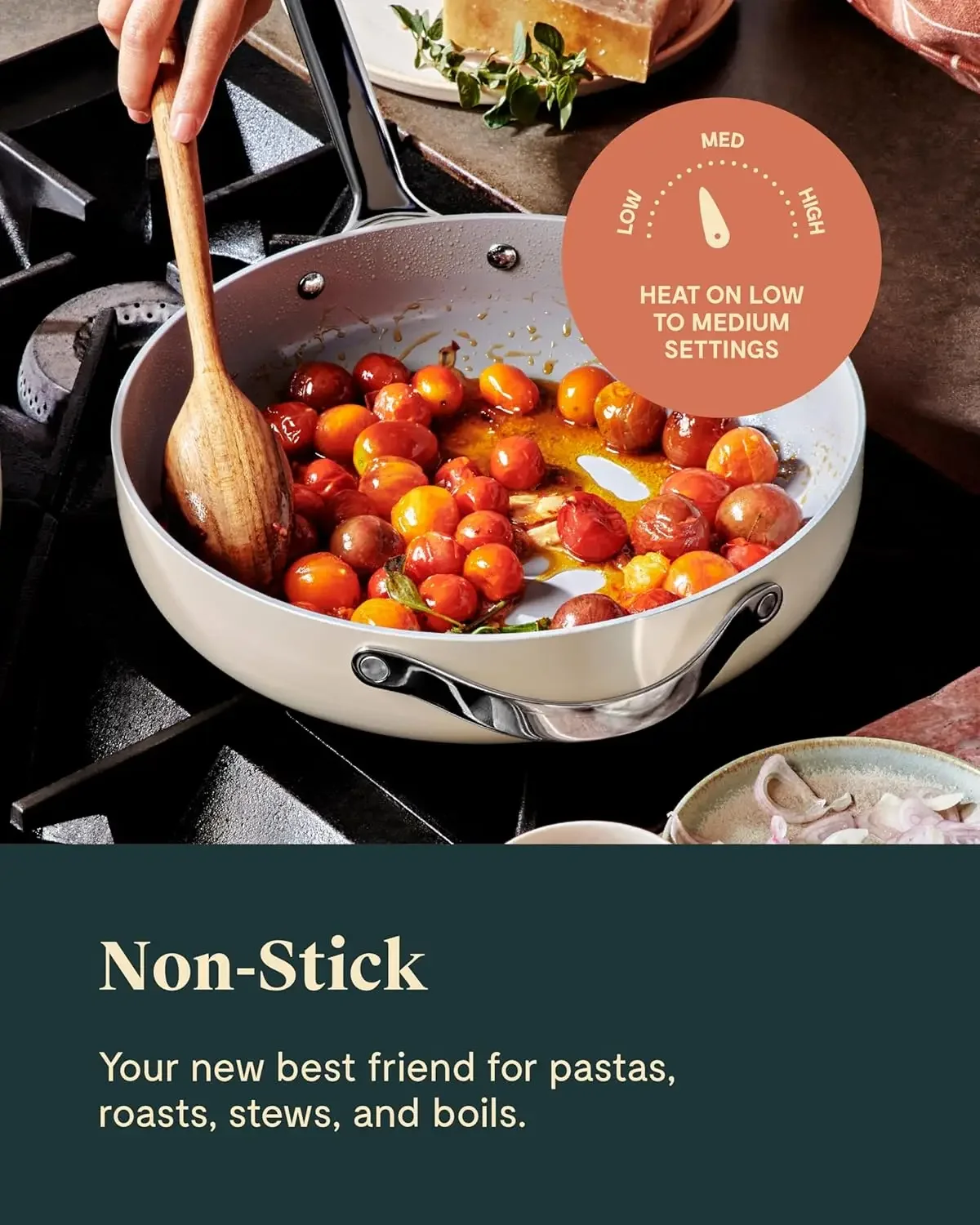 Керамическая сковорода для соте с антипригарным покрытием и крышкой (4,5 кварты, 11,8 дюйма), нетоксичная, без PTFE и PFOA — безопасная для духовки
Керамическая сковорода для соте с антипригарным покрытием и крышкой (4,5 кварты, 11,8 дюйма), нетоксичная, без PTFE и PFOA — безопасная для духовки