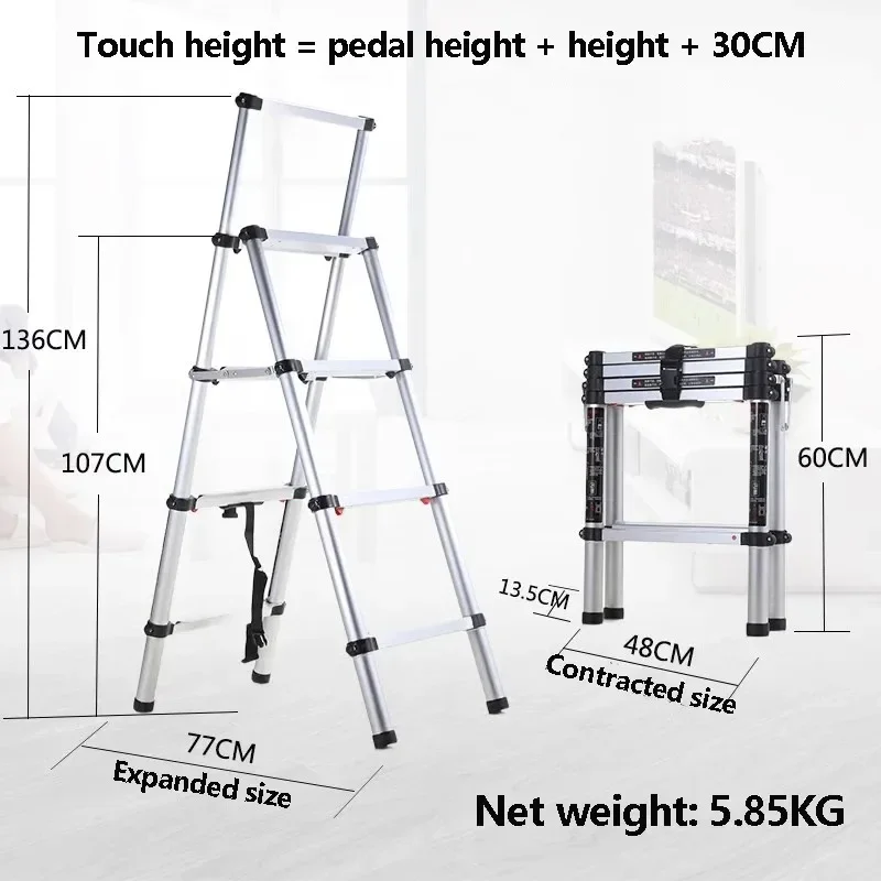 Stretchable Multifunctional Anti Shake Six Step Ladder Thickened Aluminum Alloy Eng Ladder For Household Use Foldable
Stretchable Multifunctional Anti Shake Six Step Ladder Thickened Aluminum Alloy Eng Ladder For Household Use Foldable