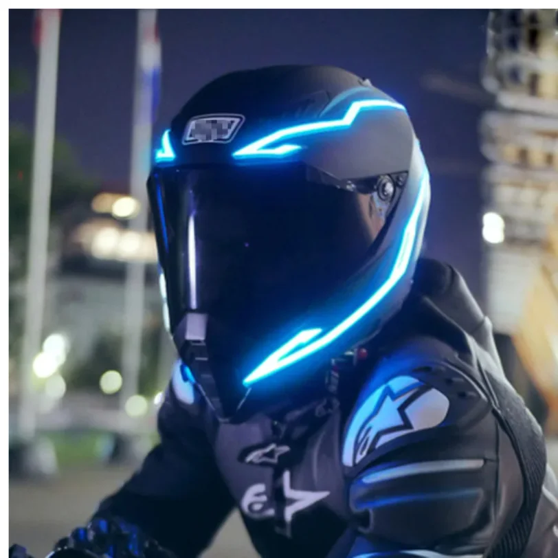 Motorcycle Helmet Light Night Riding Signal Helmet 4 in 1 EL Light 3 Mode Led Helmet Light Strip Decoration Accessories Kit
Motorcycle Helmet Light Night Riding Signal Helmet 4 in 1 EL Light 3 Mode Led Helmet Light Strip Decoration Accessories Kit