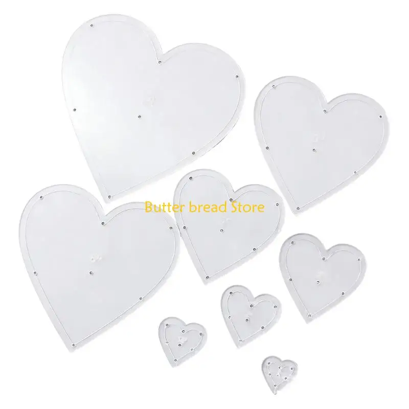W89C Pack Of 8 Acrylic Heart Shaped Patchwork Templates For Crafting And Projects
W89C Pack Of 8 Acrylic Heart Shaped Patchwork Templates For Crafting And Projects