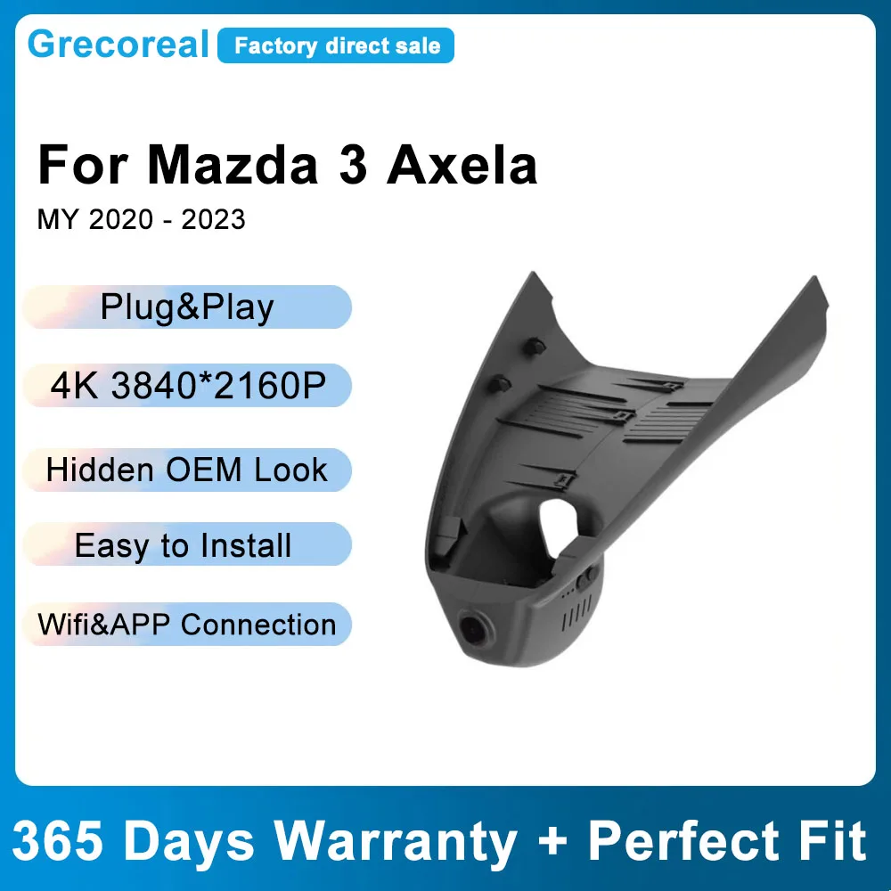 Grecoreal Car Recorder Auto 4K Wifi Dashcam Car Front and Rear Car Dual Dash Cam Plug Play Compatible for Mazda 3 Axela Mazda3
Grecoreal Car Recorder Auto 4K Wifi Dashcam Car Front and Rear Car Dual Dash Cam Plug Play Compatible for Mazda 3 Axela Mazda3