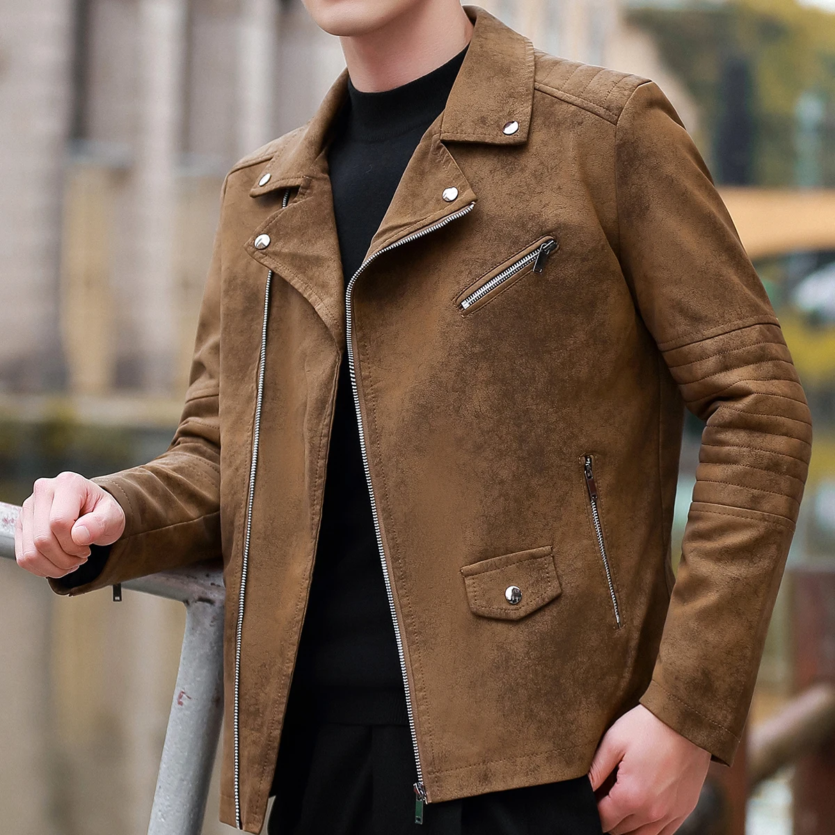 Autumn Winter Korean Version Suit Collar Casual Wear Velvet Motorcycle Leather Jacket Light Mature Style Men's Casual Jacket
Autumn Winter Korean Version Suit Collar Casual Wear Velvet Motorcycle Leather Jacket Light Mature Style Men's Casual Jacket