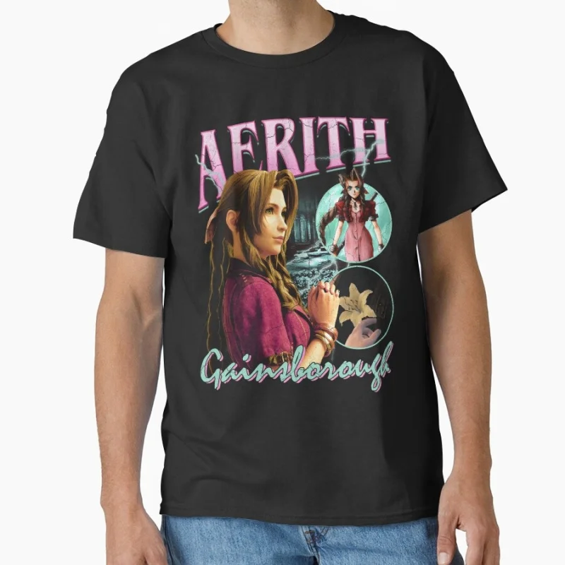 Aerith Gainsboro Vintage Gift t shirt 90s Video game Final Fantasy graphic tee Y2K Clothes 100% Ccotton Large size Tops S-6XL
Aerith Gainsboro Vintage Gift t shirt 90s Video game Final Fantasy graphic tee Y2K Clothes 100% Ccotton Large size Tops S-6XL