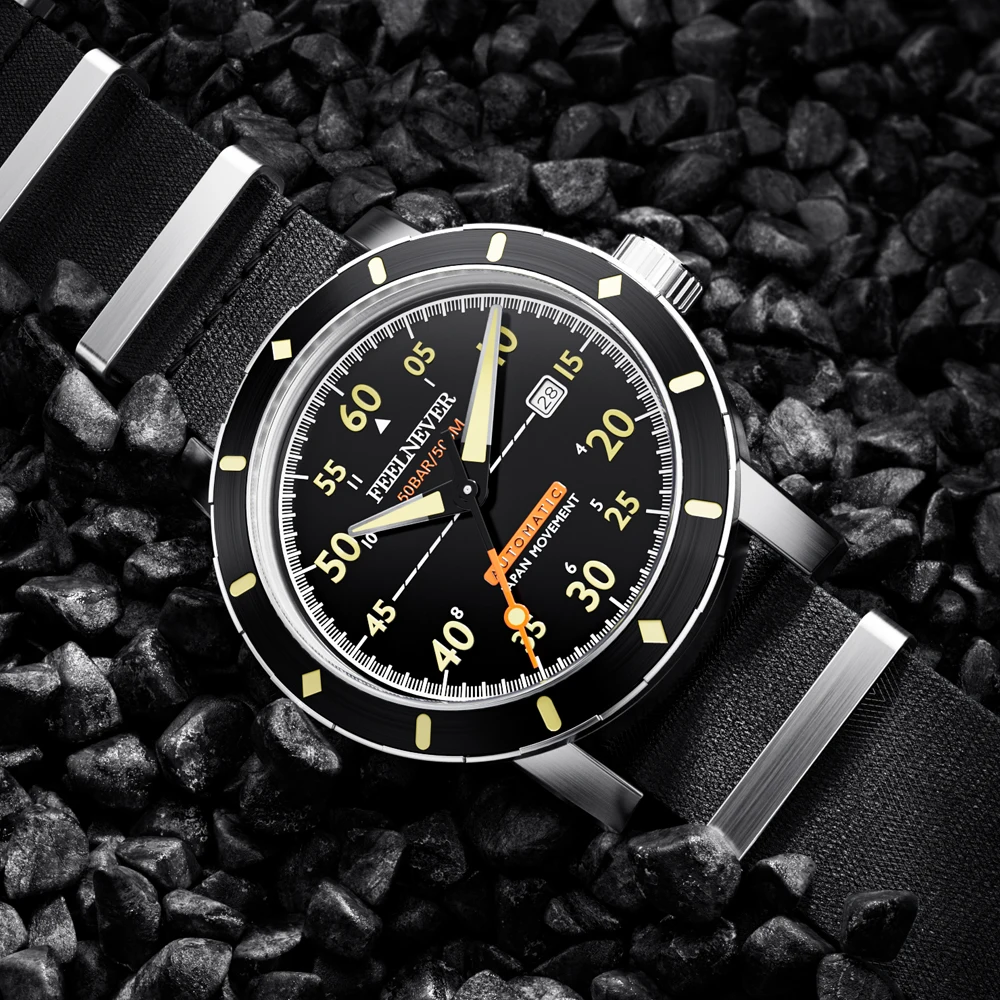 2026 NEW FeelNever Top Band 8215 Professional 50Bar Outdoor Sports Men Automatic Mechanical Watches Sapphire Diving reloj hombre
2026 NEW FeelNever Top Band 8215 Professional 50Bar Outdoor Sports Men Automatic Mechanical Watches Sapphire Diving reloj hombre