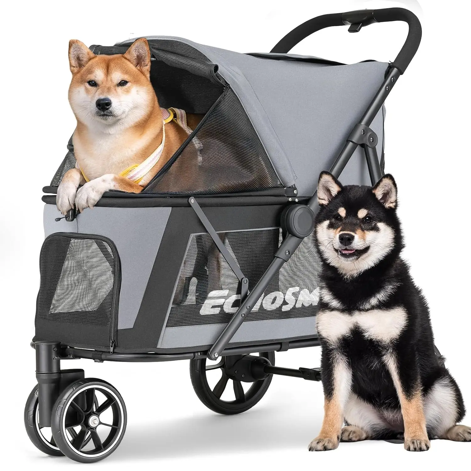 Foldable Pet Stroller for Medium & Small Dogs, 3-Wheel All-Terrain Carrier with Breathable Mesh, Safety Leash and Storage Pocket
Foldable Pet Stroller for Medium & Small Dogs, 3-Wheel All-Terrain Carrier with Breathable Mesh, Safety Leash and Storage Pocket
