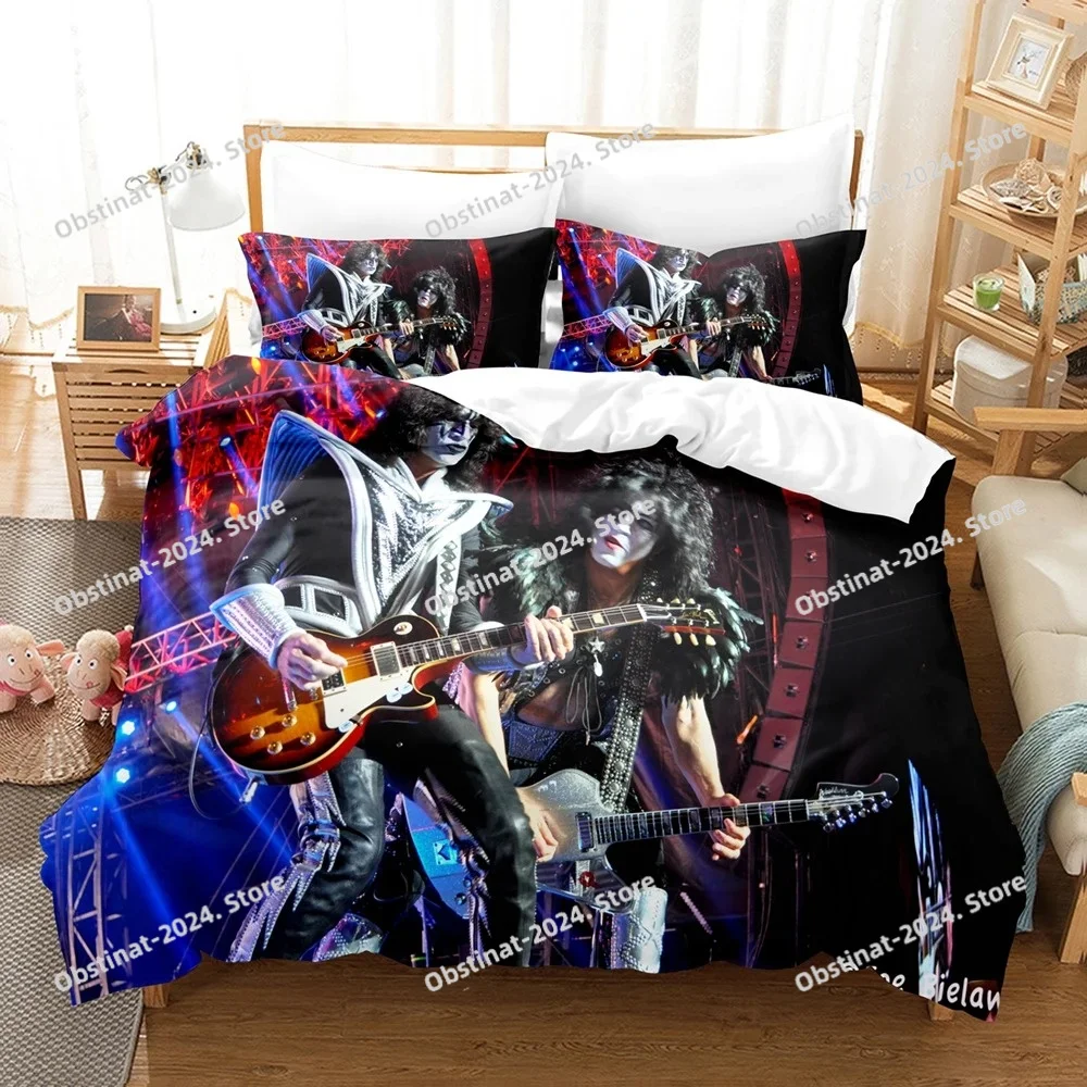 Kiss Rock Band Music 3D Duvet Cover Bedding Set Polyester Pillowcases Quilt Cover Fashion Home Decor Gift Twin King Queen
Kiss Rock Band Music 3D Duvet Cover Bedding Set Polyester Pillowcases Quilt Cover Fashion Home Decor Gift Twin King Queen