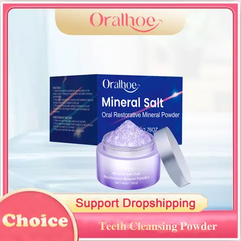 Teeth Cleansing Purple Powder Bleach Yellow Stain Brightening Strengthen Dental Protect Gums Fresh Breath Teeth Whitening Powder