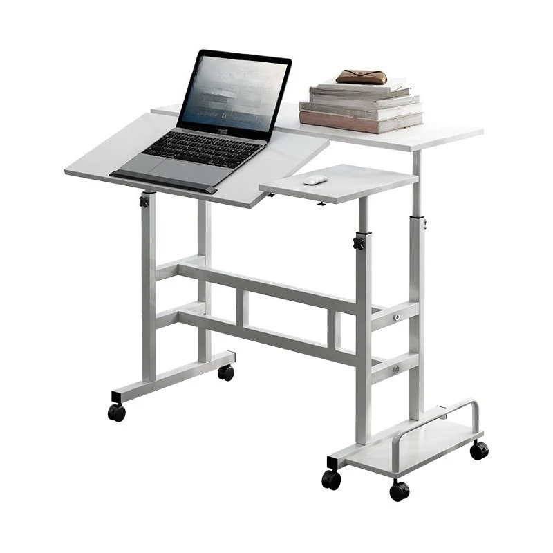 Simple bedroom liftable computer desk Home desktop multi-function table Movable student desk
Simple bedroom liftable computer desk Home desktop multi-function table Movable student desk