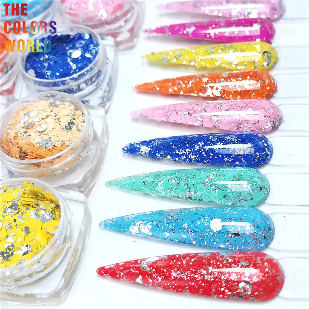 TCT-397 Foil Mix Chunky Glitter Nails Estilo confeti Glitter Nail Art Decoration Body Art DIY Tumbler Accessories Party Supplier
TCT-397 Foil Mix Chunky Glitter Nails Estilo confeti Glitter Nail Art Decoration Body Art DIY Tumbler Accessories Party Supplier