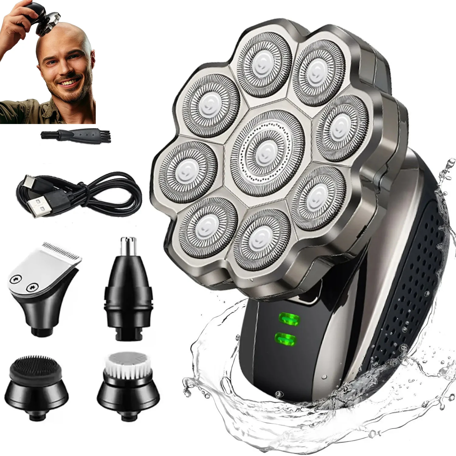 Электробритва с магнитным поглощением Ninja, 9-головный инструмент для ухода за волосами, бритва для мытья всего тела, комплект для удаления волос с самопомощным устройством, зарядка через USB
Электробритва с магнитным поглощением Ninja, 9-головный инструмент для ухода за волосами, бритва для мытья всего тела, комплект для удаления волос с самопомощным устройством, зарядка через USB