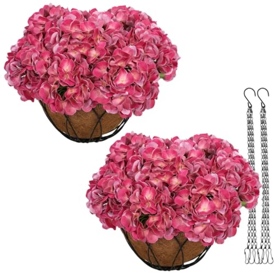 Real Touch Faux Hydrangea Flowers with 11" Hanging Basket, Fake Hanging Hydrangea Flowers with Realistic Flowers, Artificial Ha
Real Touch Faux Hydrangea Flowers with 11" Hanging Basket, Fake Hanging Hydrangea Flowers with Realistic Flowers, Artificial Ha