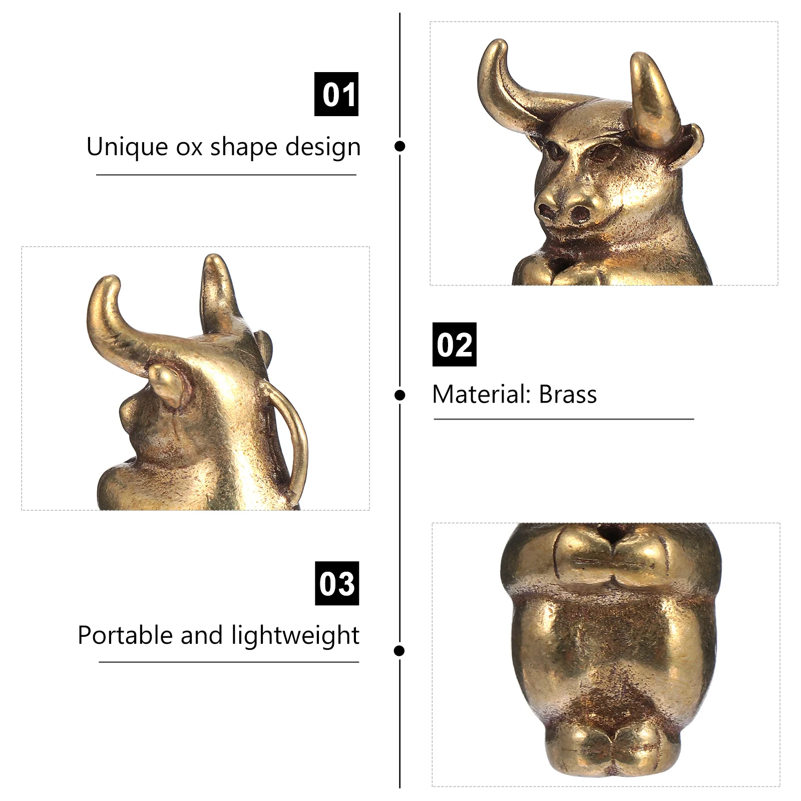 2Pcs Brass Ox Shape Chinese Zodiac Desktop Ornament Decorative Keychain Pendant Metal Key Ring Pendant Ox Shape Desktop Ornament
2Pcs Brass Ox Shape Chinese Zodiac Desktop Ornament Decorative Keychain Pendant Metal Key Ring Pendant Ox Shape Desktop Ornament