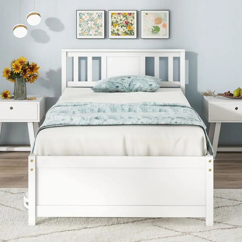 Wood Twin Bed es with board, Century Solid Wood Platorm Bed with Wood Slat Support, Single Panel Bed, No Box Spring Needed, Twin
Wood Twin Bed es with board, Century Solid Wood Platorm Bed with Wood Slat Support, Single Panel Bed, No Box Spring Needed, Twin