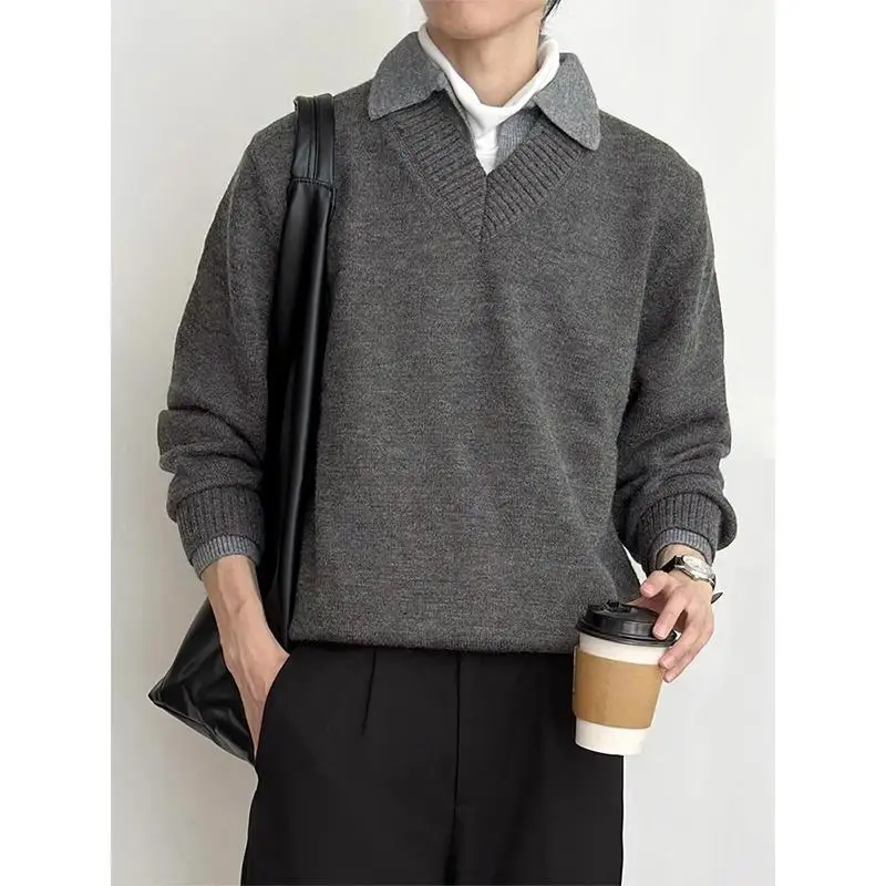 Винтажный свитер с V-образным вырезом под кашемир, молодежный осенне-зимний модный топ из полиэфирного волокна с коротким рукавом и круглым вырезом
Винтажный свитер с V-образным вырезом под кашемир, молодежный осенне-зимний модный топ из полиэфирного волокна с коротким рукавом и круглым вырезом