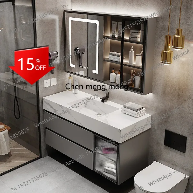 E153 Washbasin Set Bathroom Cabinets Light Luxury Rock Board Solid Wood Storage Bathroom Cabinet Smart Mirror Furniture
E153 Washbasin Set Bathroom Cabinets Light Luxury Rock Board Solid Wood Storage Bathroom Cabinet Smart Mirror Furniture